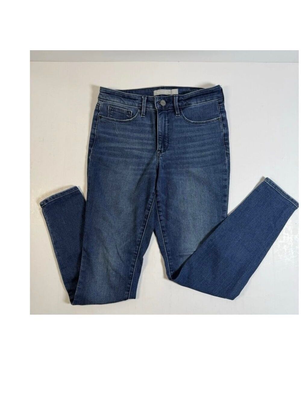 ATHLETA Womens Size 6 Medium Wash 5 Pocket Logo Hardware Jeans